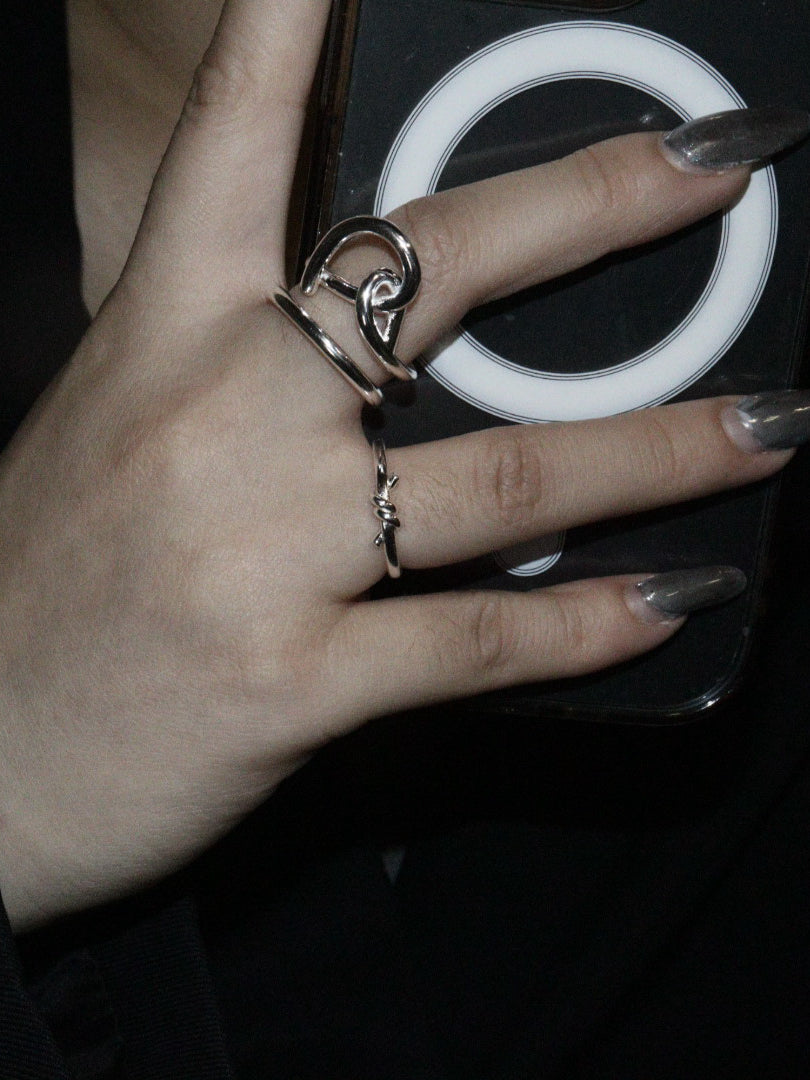 Line double layer ring