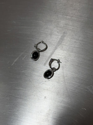 Black snake earrings