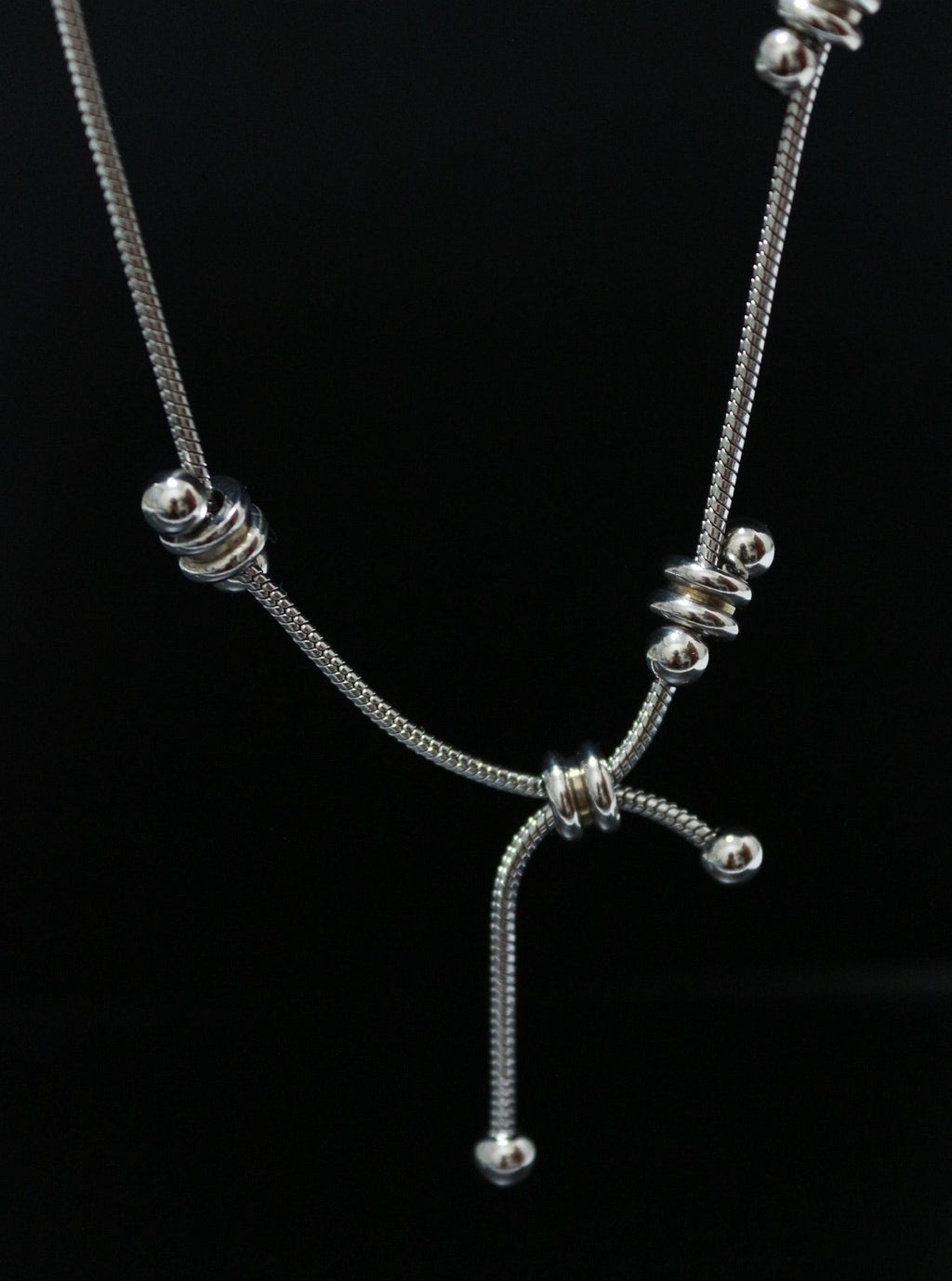 Ball & Circle Bead Necklace