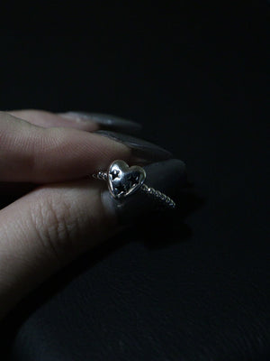 Matte Star Heart Ring