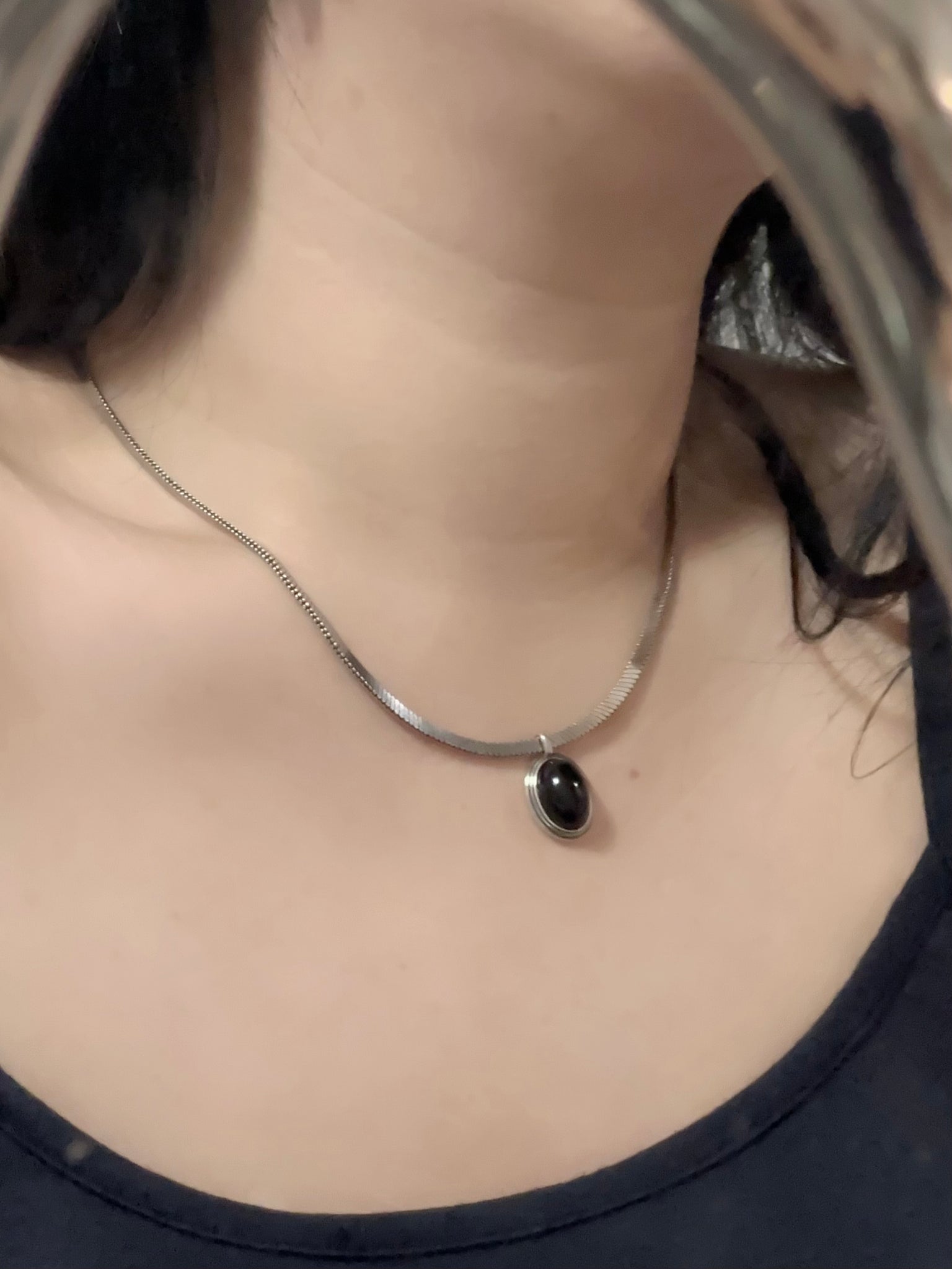 Black snake necklace