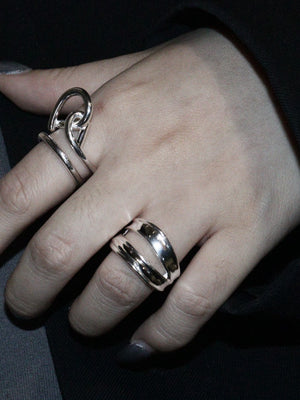 Line double layer ring