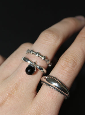 Black Beads Ring