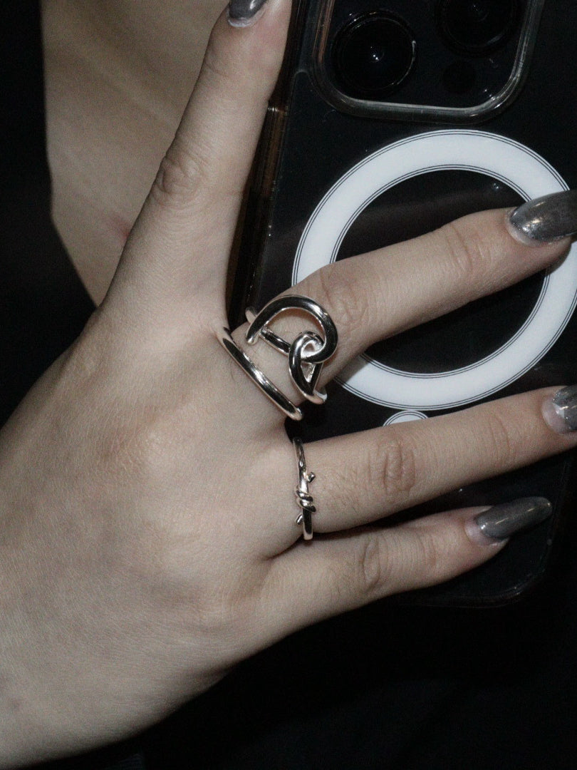 Line double layer ring