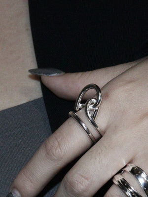 Line double layer ring