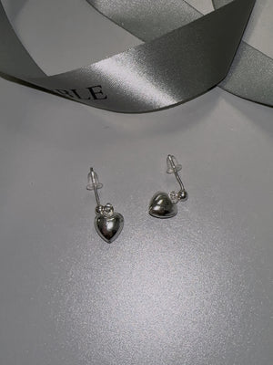 Heart pendant earrings