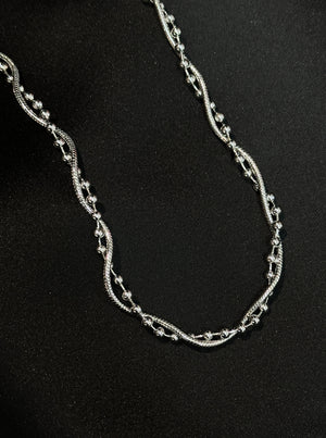 Twist Twist Ball n Line Necklace