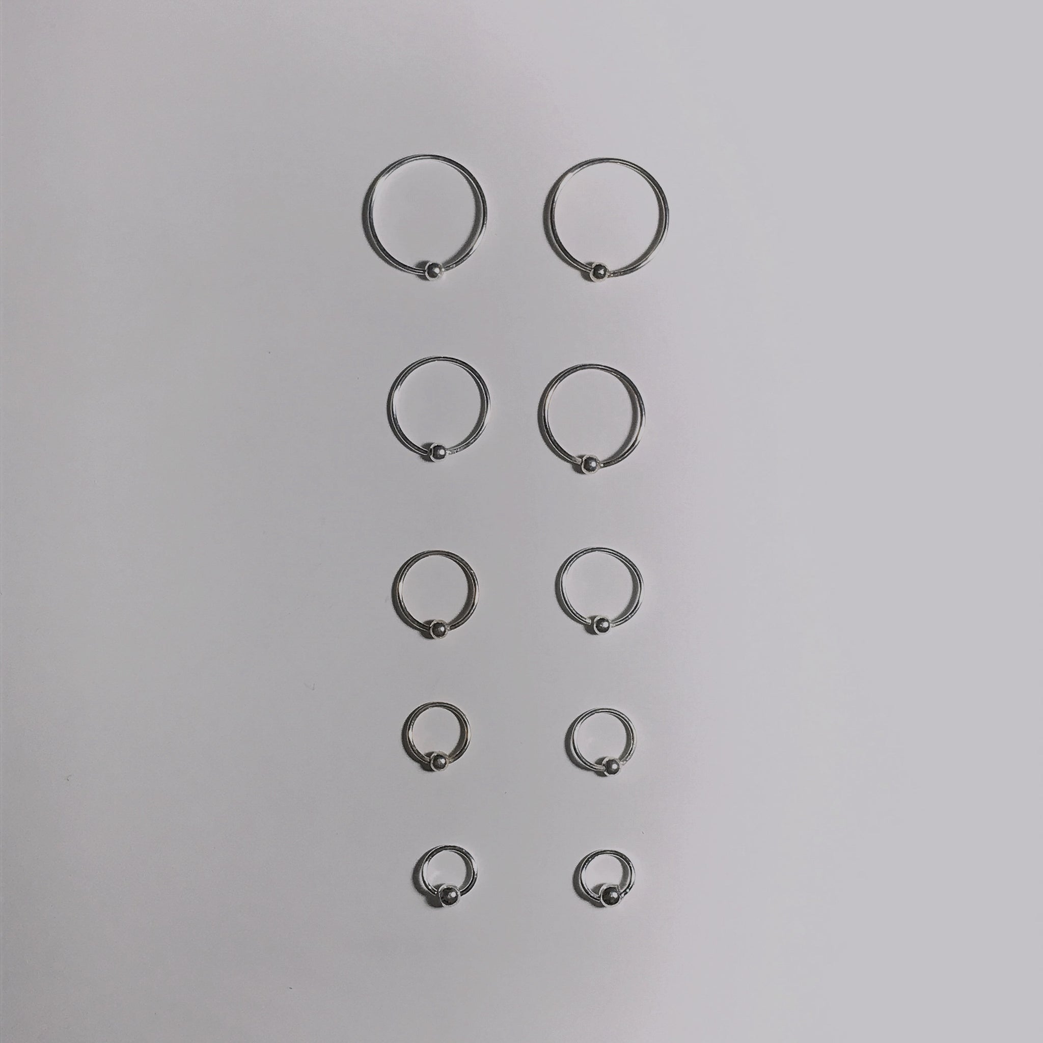 925 Circle dot earring