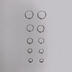 925 Circle dot earring