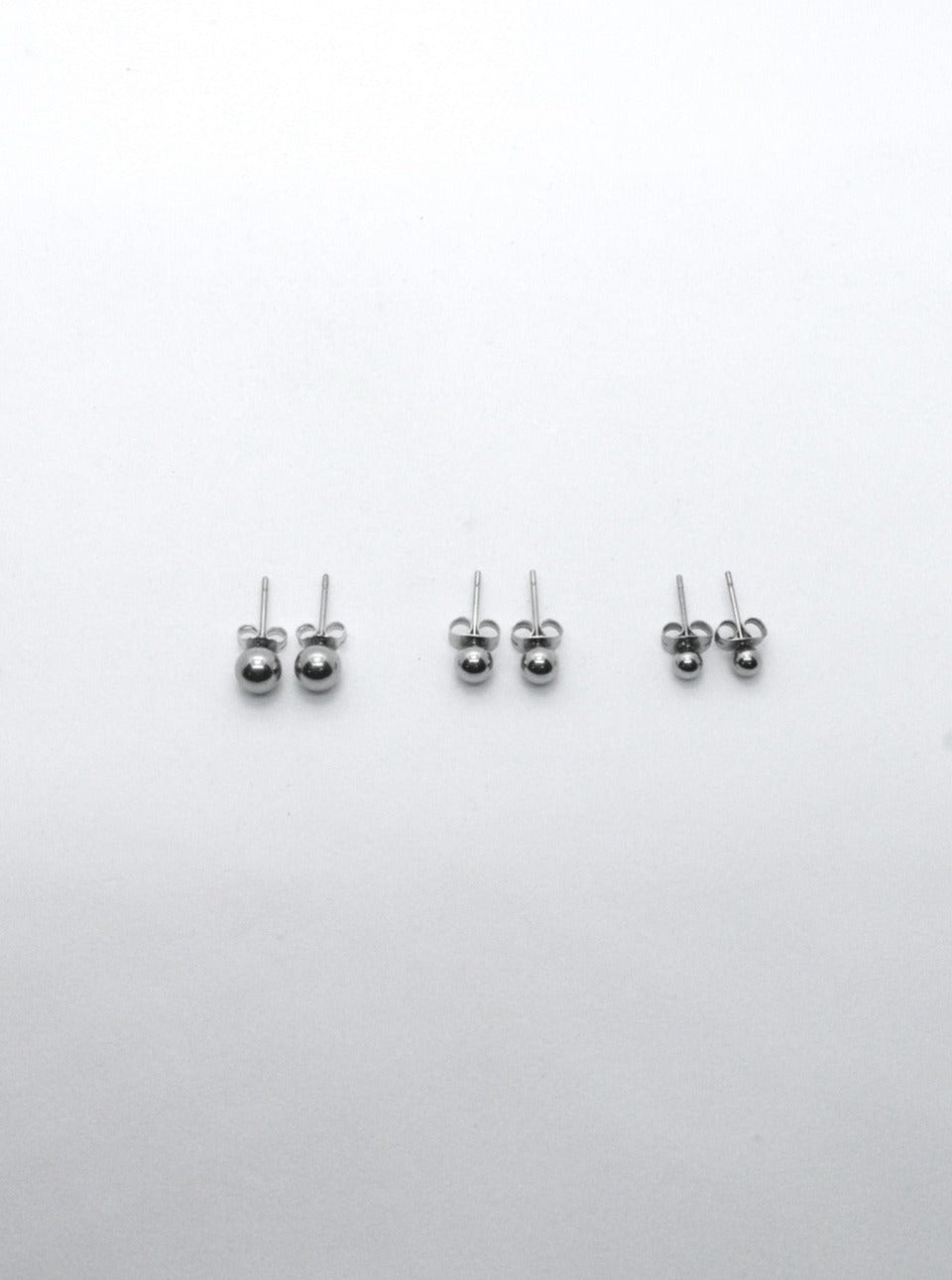 Steel Sliver Ball Earring