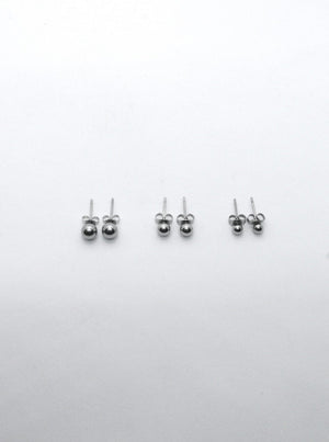 Steel Sliver Ball Earring