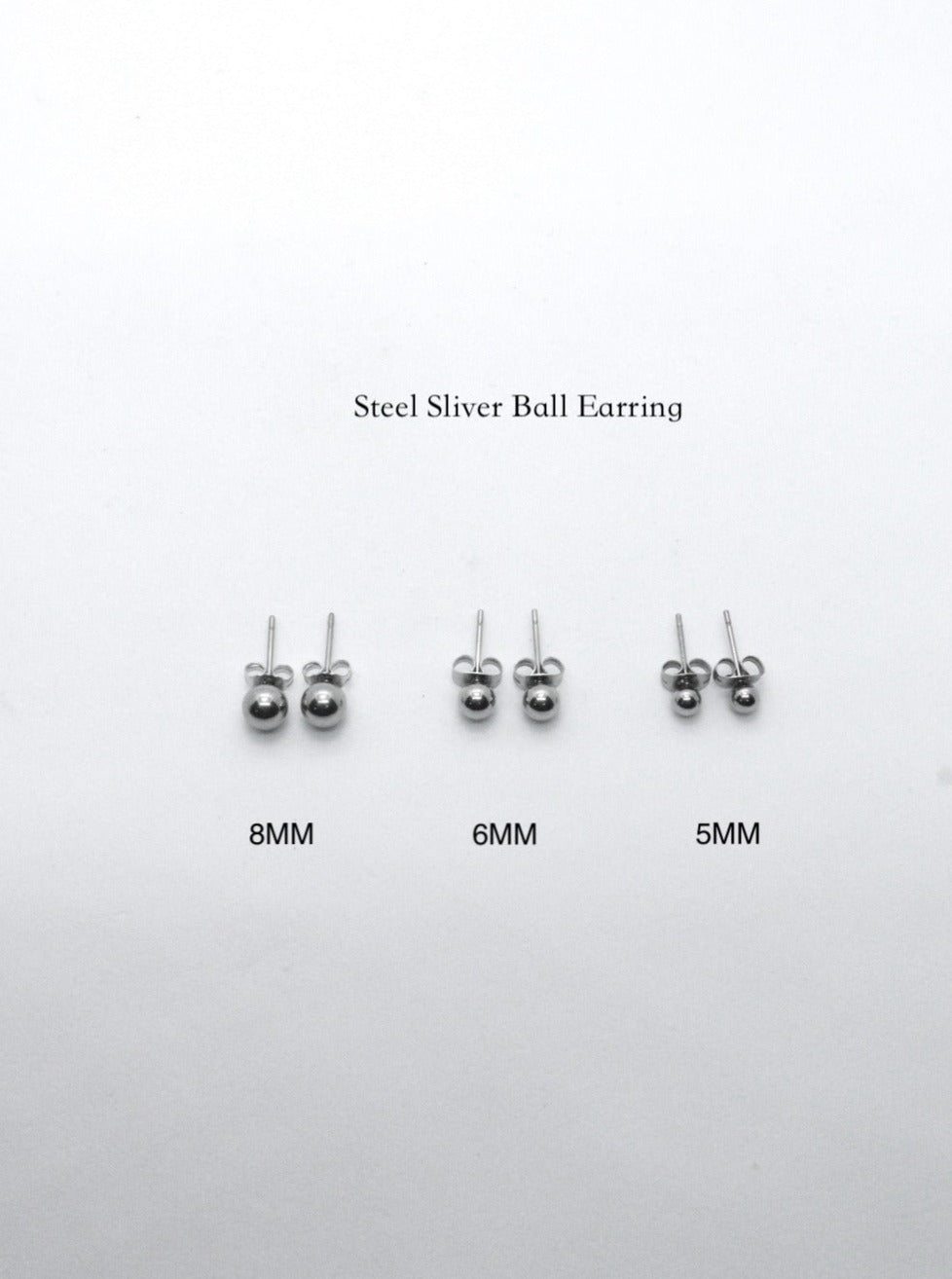 Steel Sliver Ball Earring