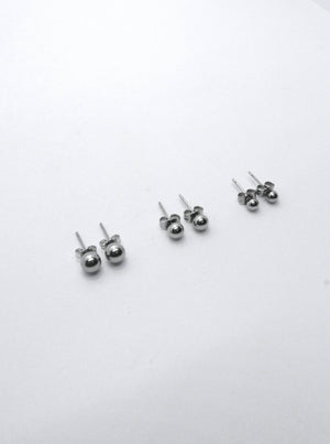 Steel Sliver Ball Earring