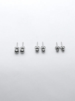 Steel Sliver Ball Earring