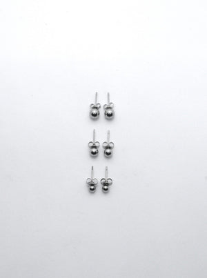 Steel Sliver Ball Earring