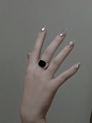 Black square ring