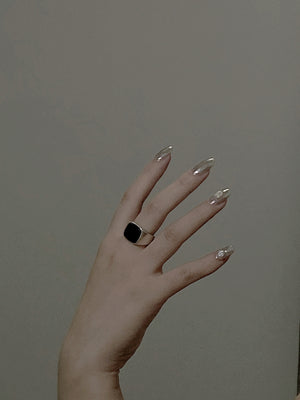 Black square ring