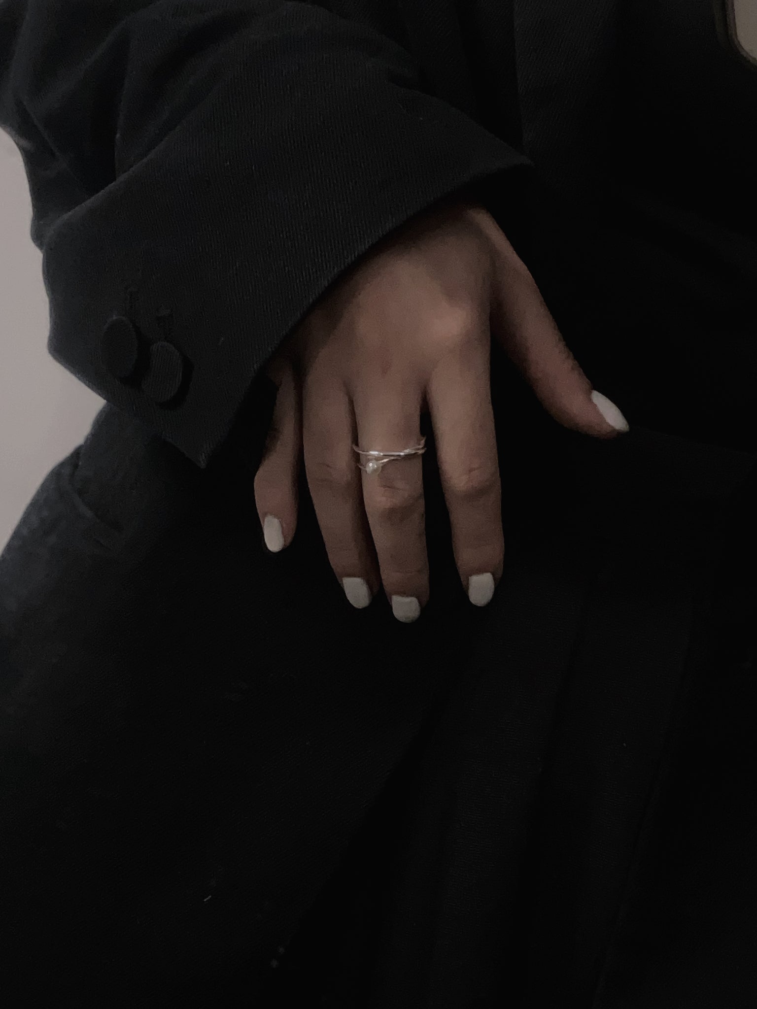 X pearl Ring