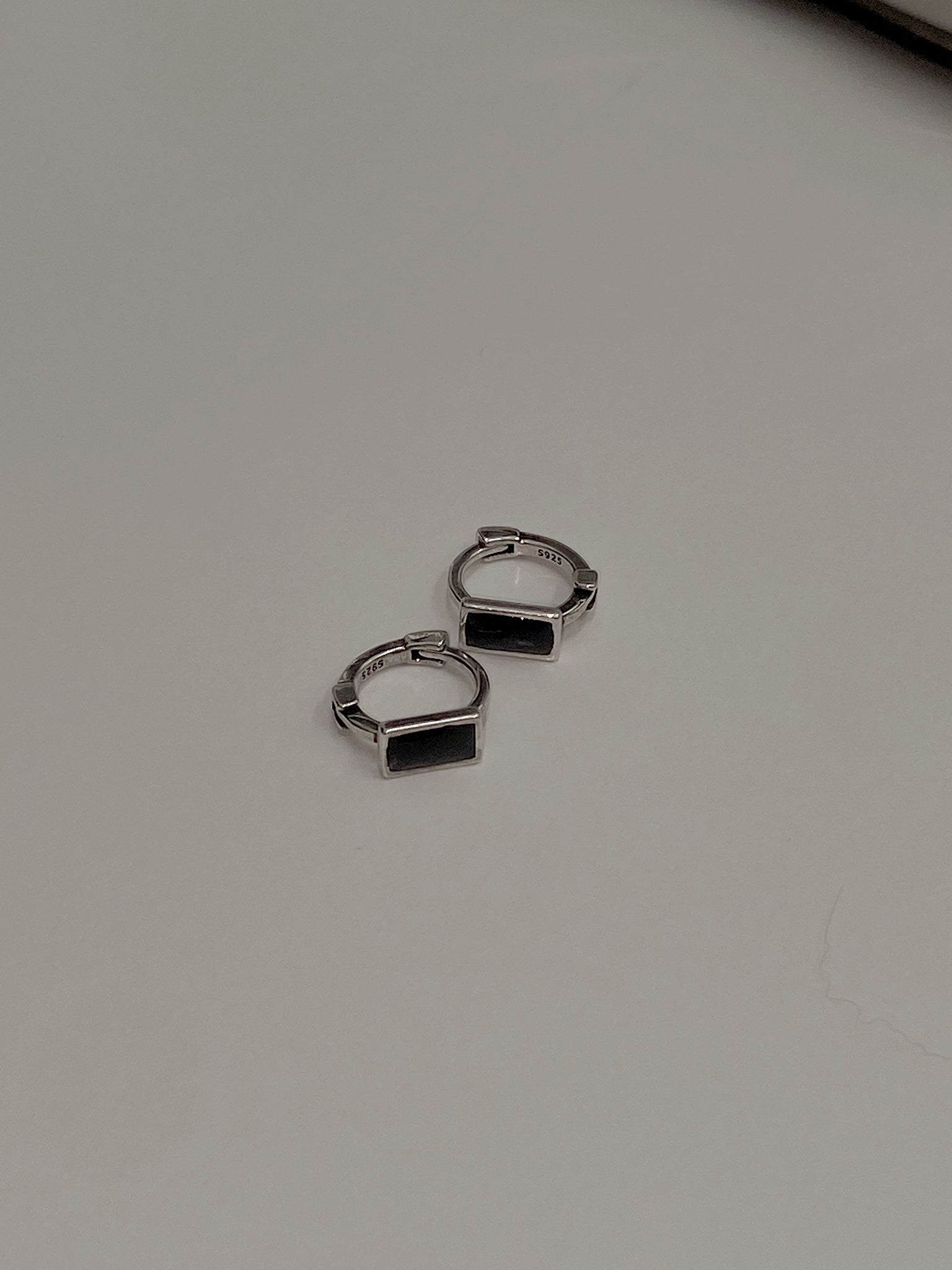 Black Square Earring