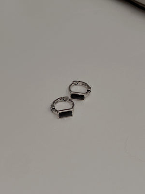 Black Square Earring