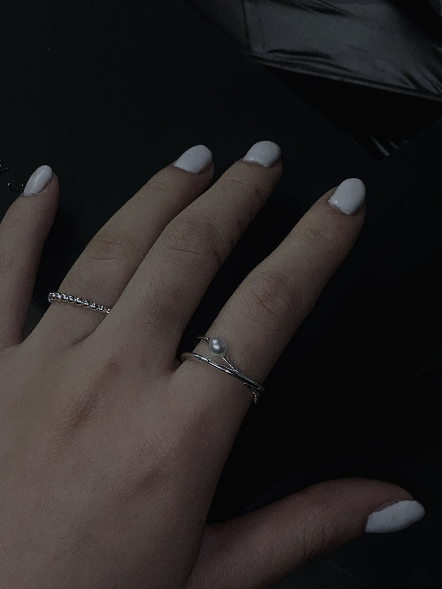 X pearl Ring