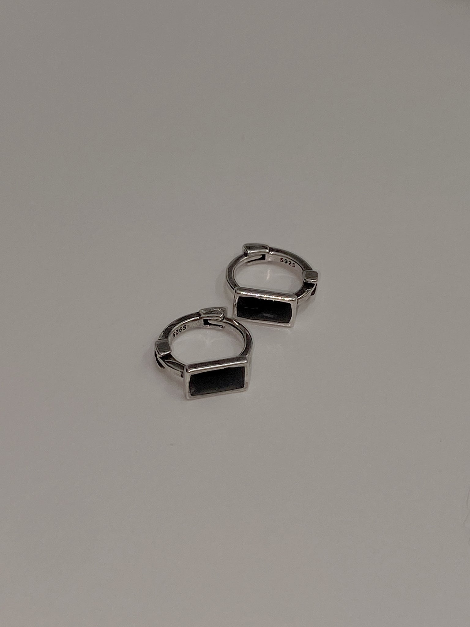 Black Square Earring