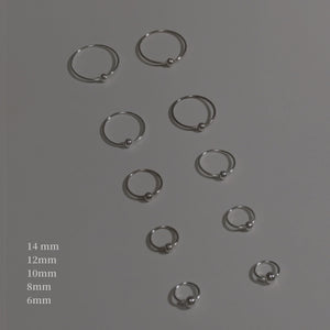 925 Circle dot earring